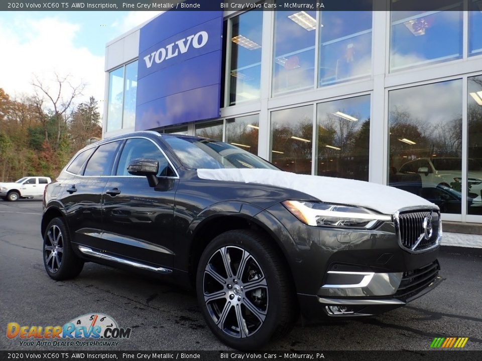 2020 Volvo XC60 T5 AWD Inscription Pine Grey Metallic / Blonde Photo #1