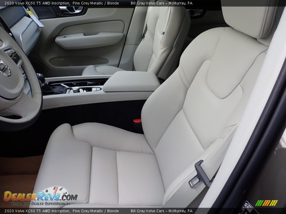 2020 Volvo XC60 T5 AWD Inscription Pine Grey Metallic / Blonde Photo #7