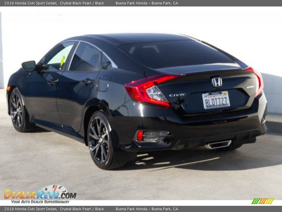 2019 Honda Civic Sport Sedan Crystal Black Pearl / Black Photo #2