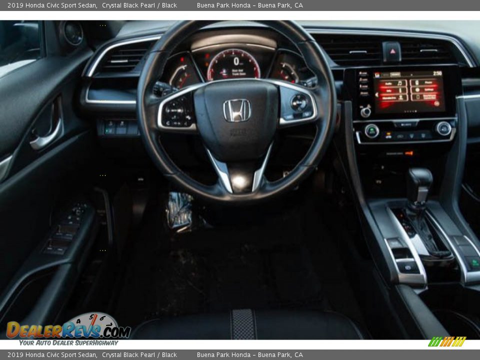 2019 Honda Civic Sport Sedan Crystal Black Pearl / Black Photo #5