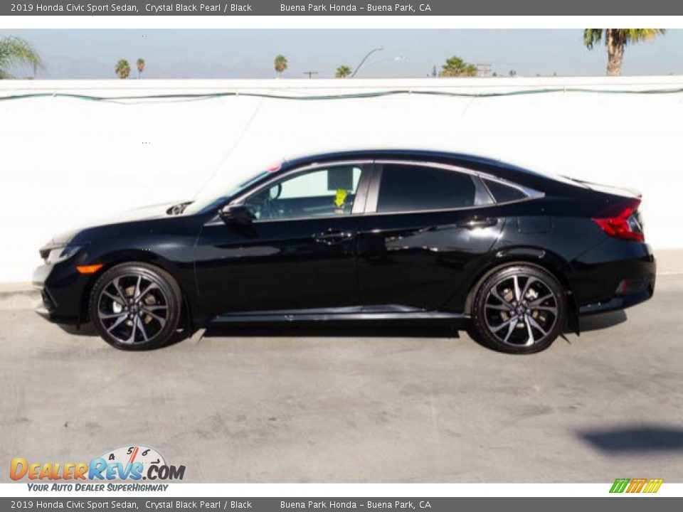 2019 Honda Civic Sport Sedan Crystal Black Pearl / Black Photo #8