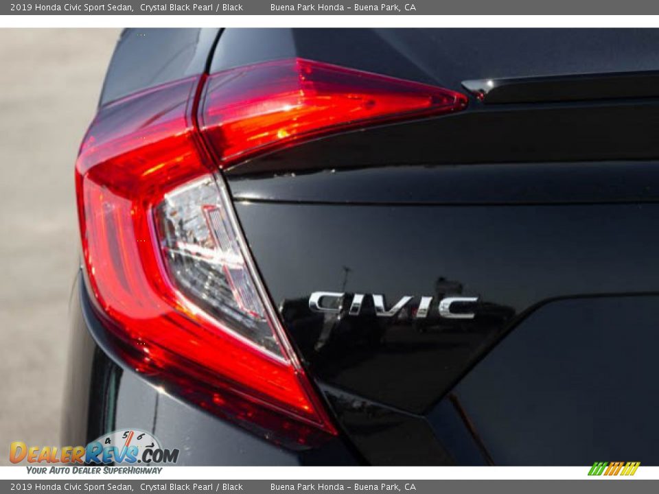 2019 Honda Civic Sport Sedan Crystal Black Pearl / Black Photo #10
