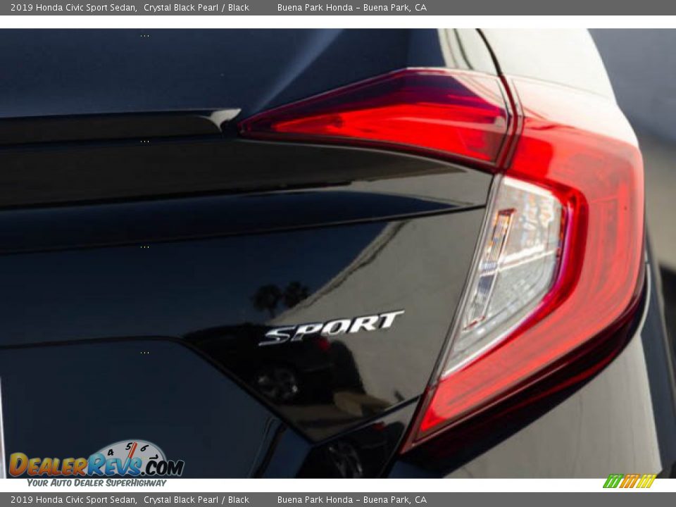 2019 Honda Civic Sport Sedan Crystal Black Pearl / Black Photo #11