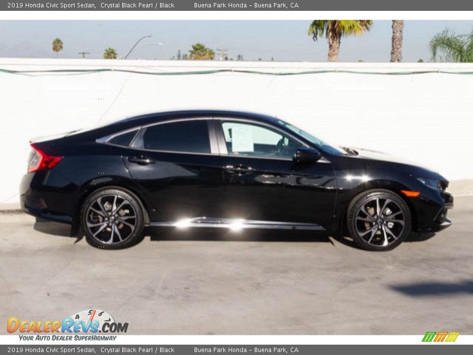 2019 Honda Civic Sport Sedan Crystal Black Pearl / Black Photo #12