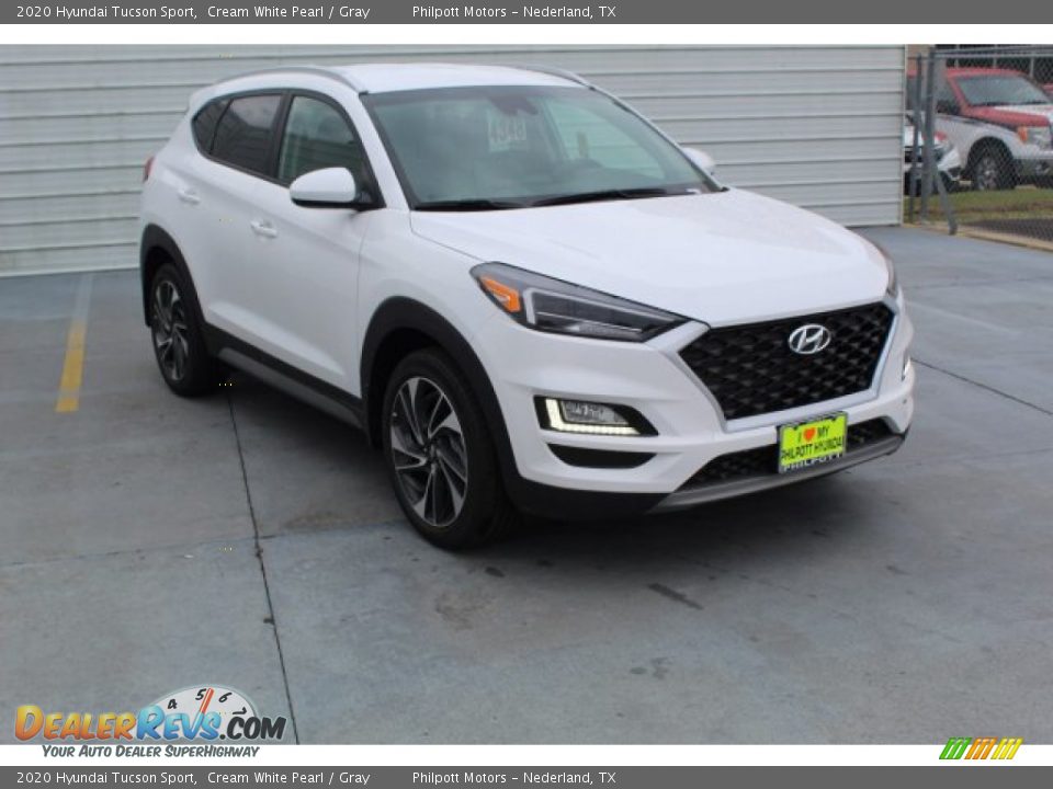 2020 Hyundai Tucson Sport Cream White Pearl / Gray Photo #2