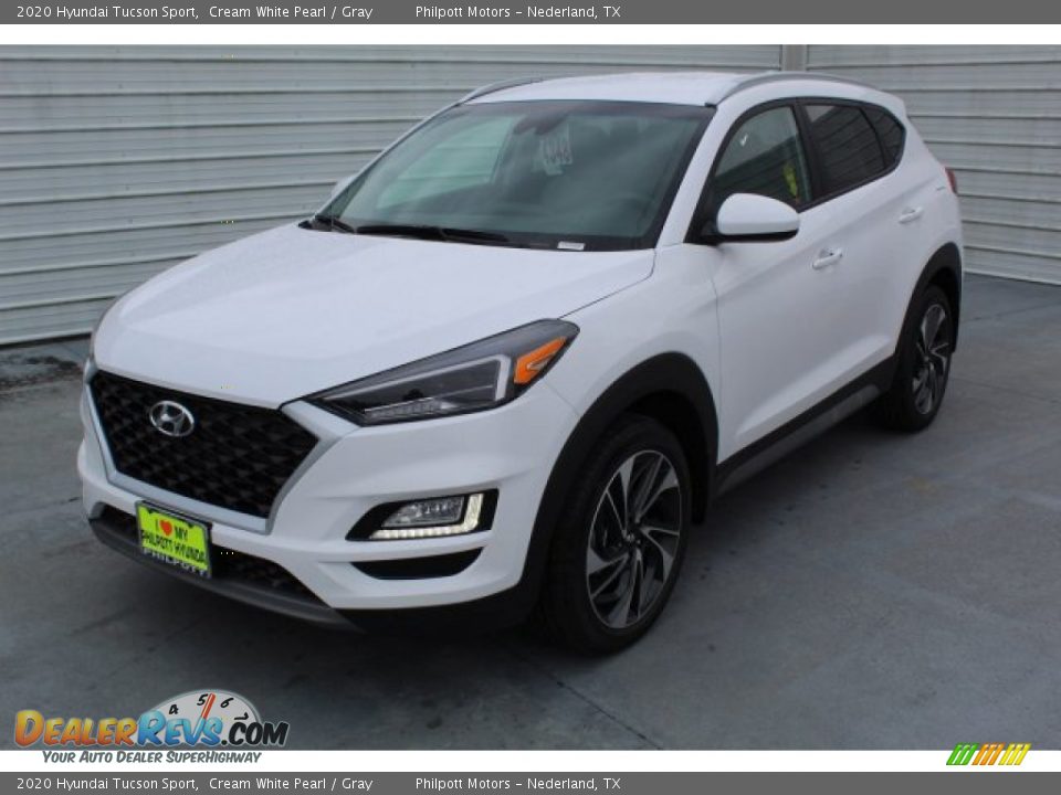 2020 Hyundai Tucson Sport Cream White Pearl / Gray Photo #4