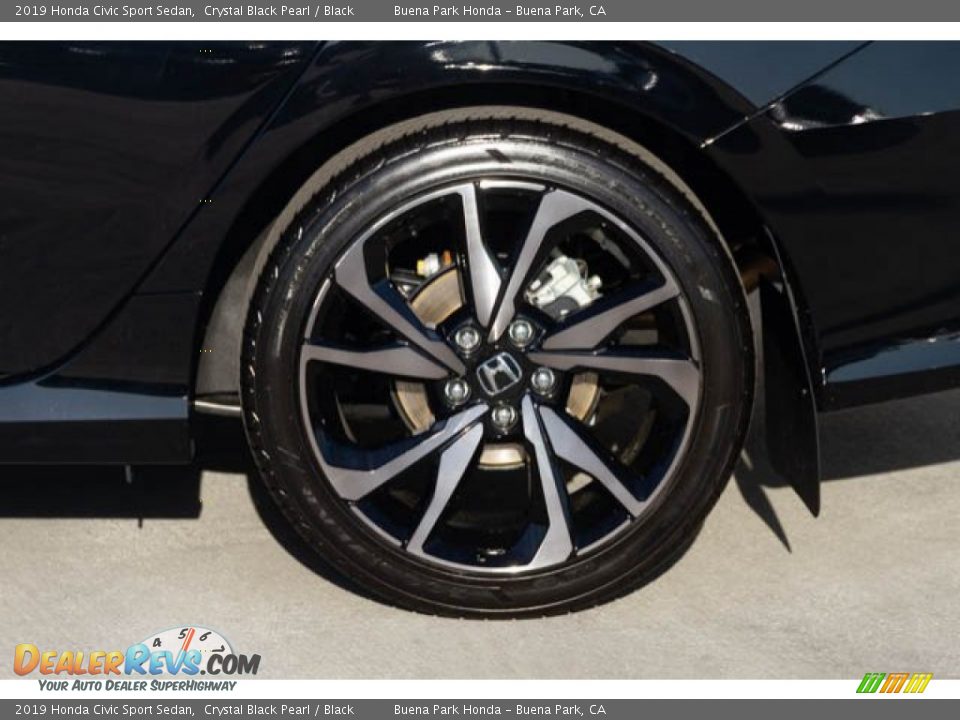 2019 Honda Civic Sport Sedan Crystal Black Pearl / Black Photo #34