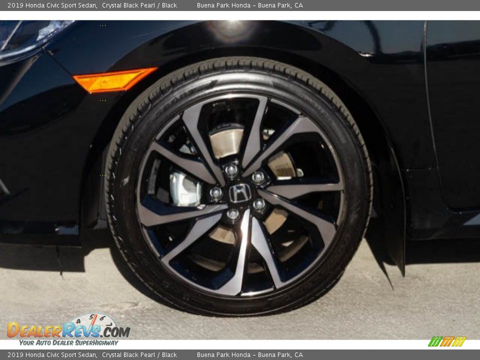2019 Honda Civic Sport Sedan Crystal Black Pearl / Black Photo #35