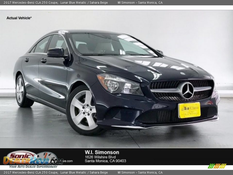 2017 Mercedes-Benz CLA 250 Coupe Lunar Blue Metallic / Sahara Beige Photo #1