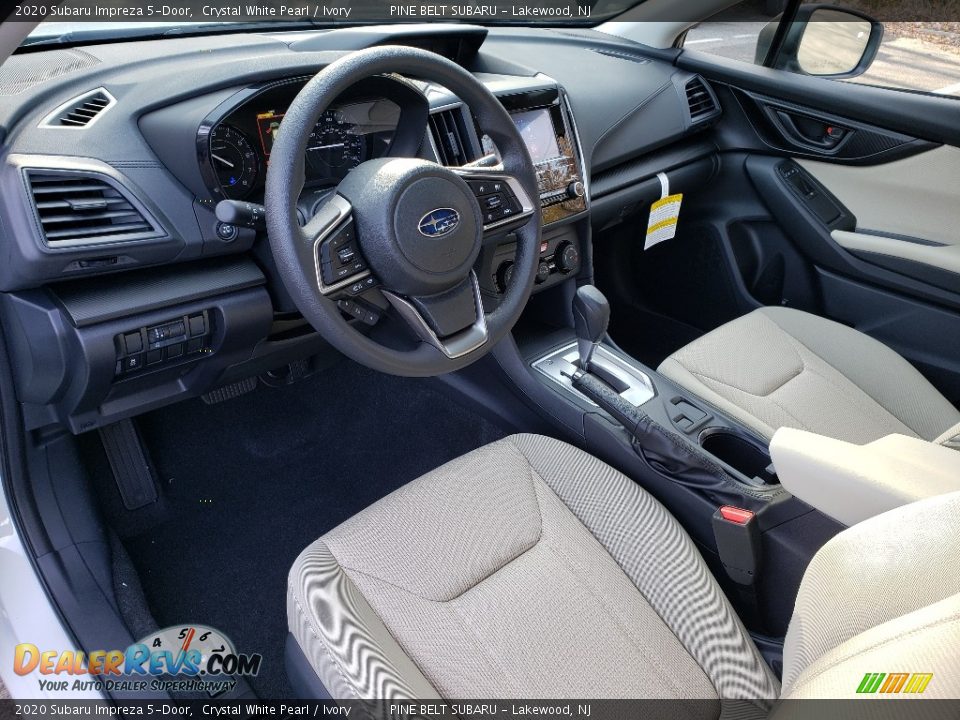 2020 Subaru Impreza 5-Door Crystal White Pearl / Ivory Photo #8