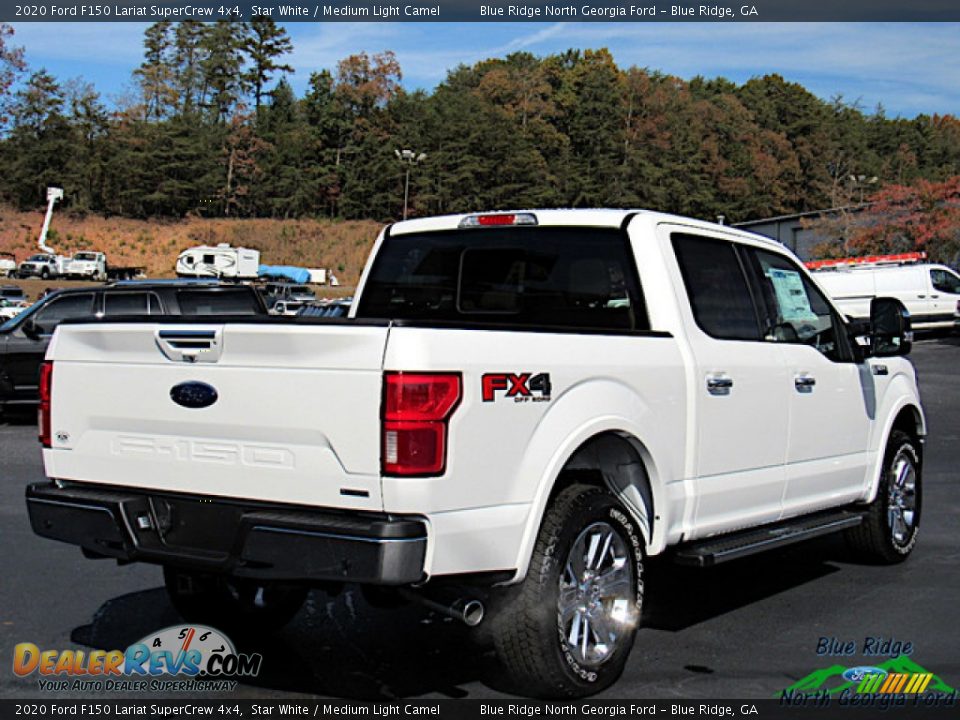 2020 Ford F150 Lariat SuperCrew 4x4 Star White / Medium Light Camel Photo #5