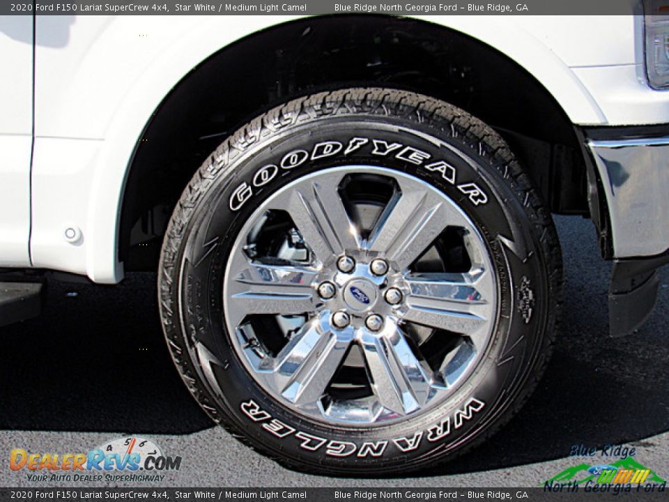 2020 Ford F150 Lariat SuperCrew 4x4 Star White / Medium Light Camel Photo #9