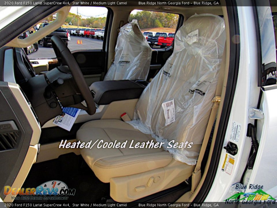 2020 Ford F150 Lariat SuperCrew 4x4 Star White / Medium Light Camel Photo #10