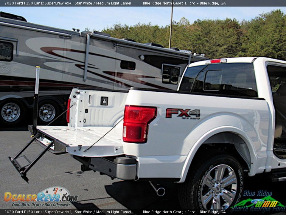2020 Ford F150 Lariat SuperCrew 4x4 Star White / Medium Light Camel Photo #13