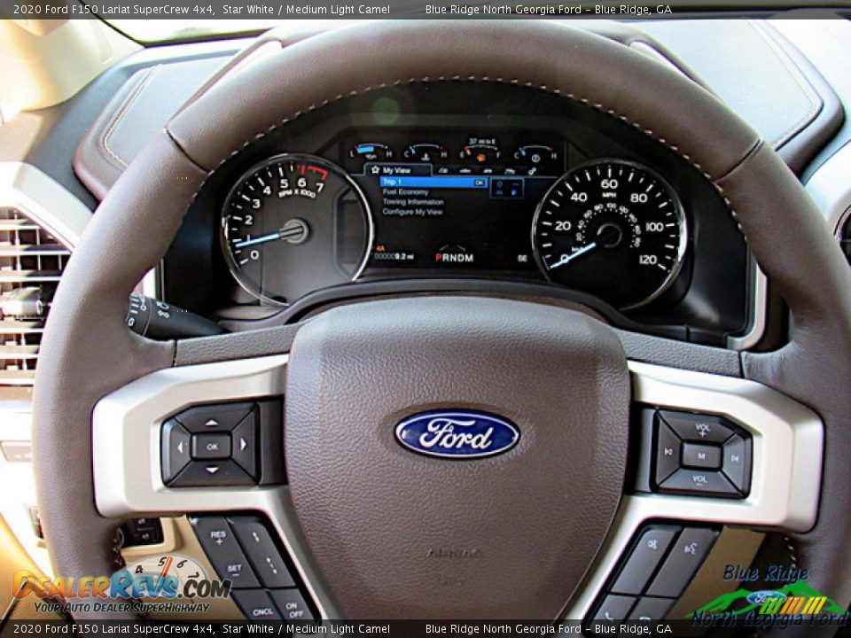 2020 Ford F150 Lariat SuperCrew 4x4 Star White / Medium Light Camel Photo #17
