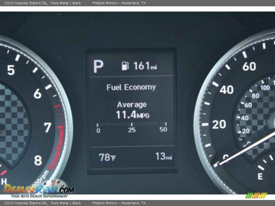 2020 Hyundai Elantra SEL Fluid Metal / Black Photo #14