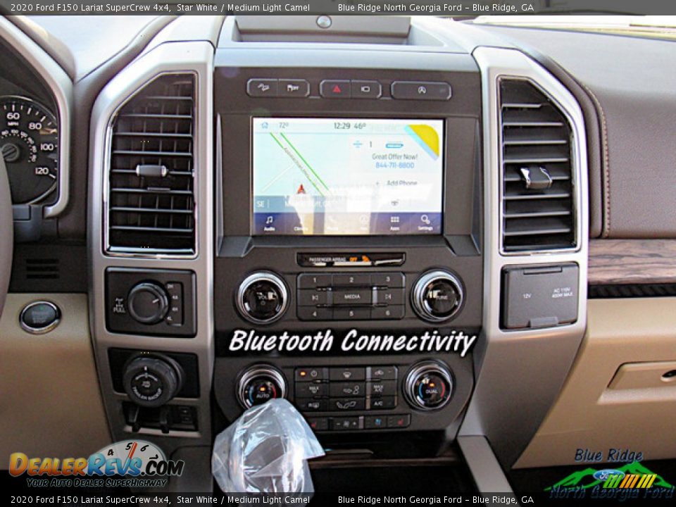 2020 Ford F150 Lariat SuperCrew 4x4 Star White / Medium Light Camel Photo #18
