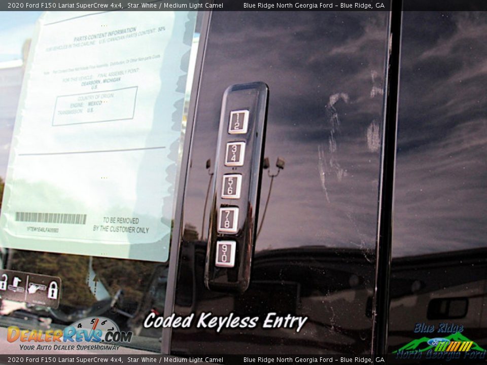 2020 Ford F150 Lariat SuperCrew 4x4 Star White / Medium Light Camel Photo #28