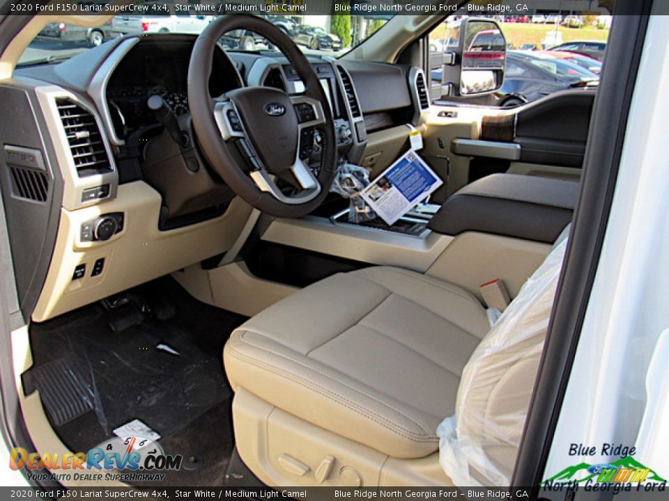 2020 Ford F150 Lariat SuperCrew 4x4 Star White / Medium Light Camel Photo #30