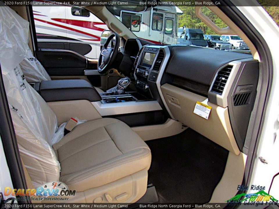 2020 Ford F150 Lariat SuperCrew 4x4 Star White / Medium Light Camel Photo #31