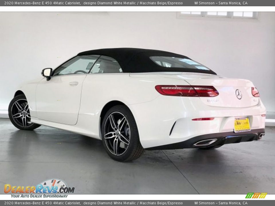 2020 Mercedes-Benz E 450 4Matic Cabriolet designo Diamond White Metallic / Macchiato Beige/Espresso Photo #2