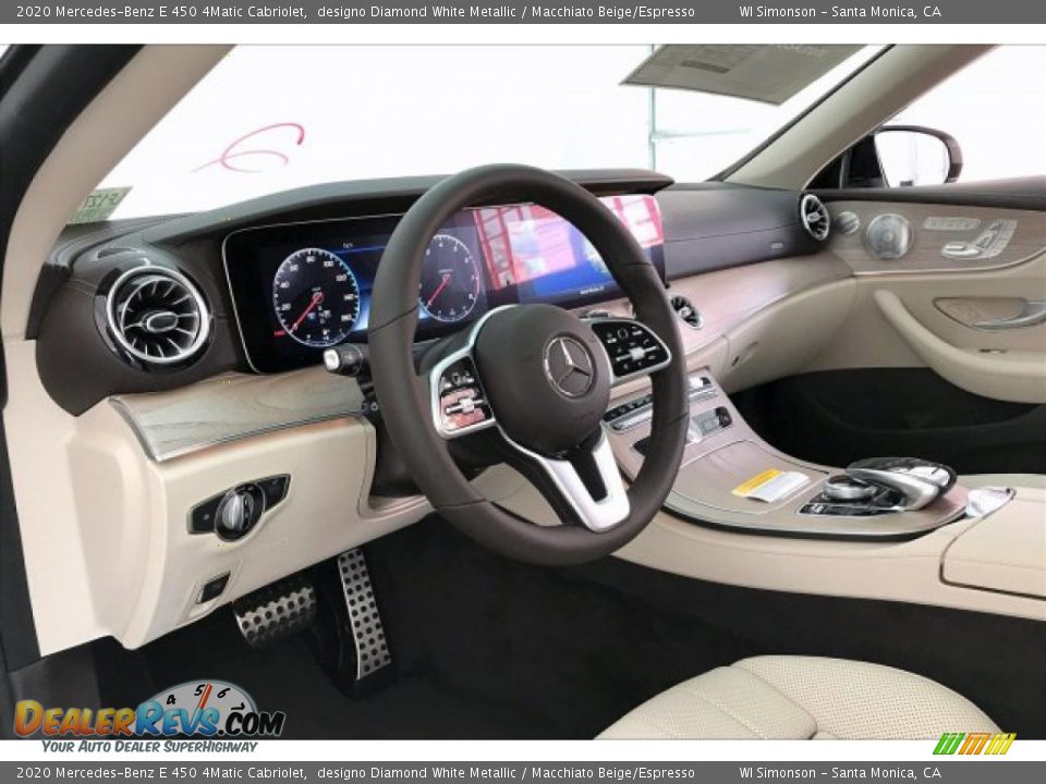 2020 Mercedes-Benz E 450 4Matic Cabriolet designo Diamond White Metallic / Macchiato Beige/Espresso Photo #4