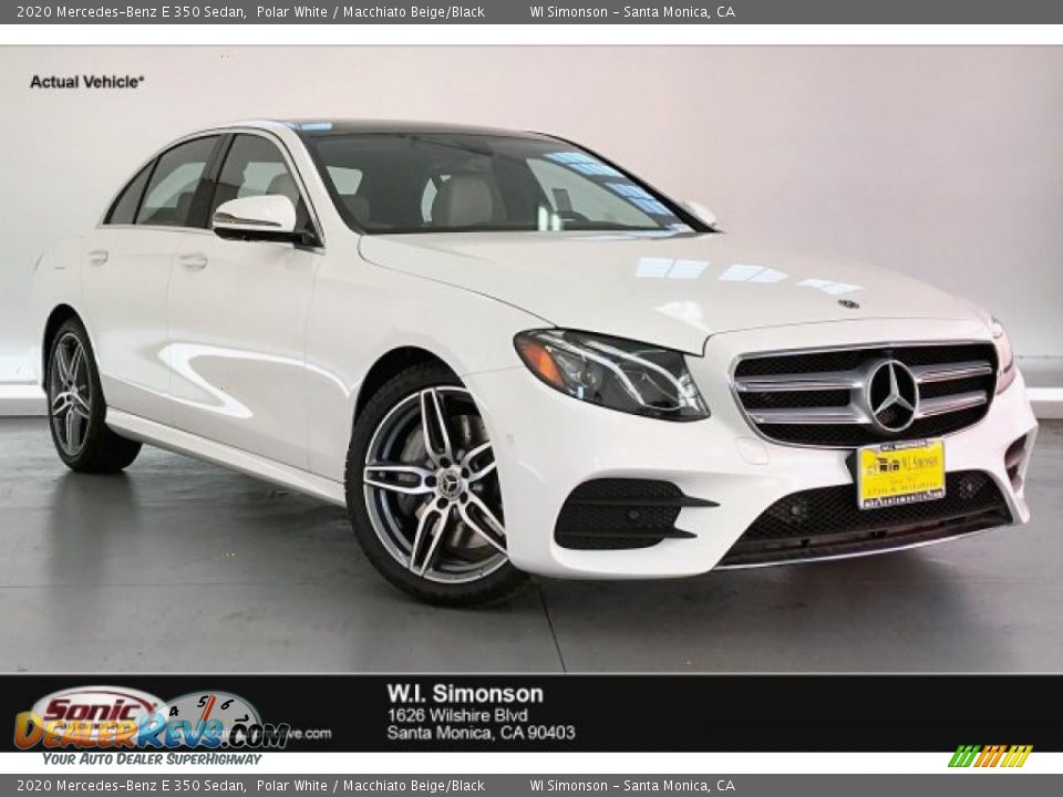 2020 Mercedes-Benz E 350 Sedan Polar White / Macchiato Beige/Black Photo #1