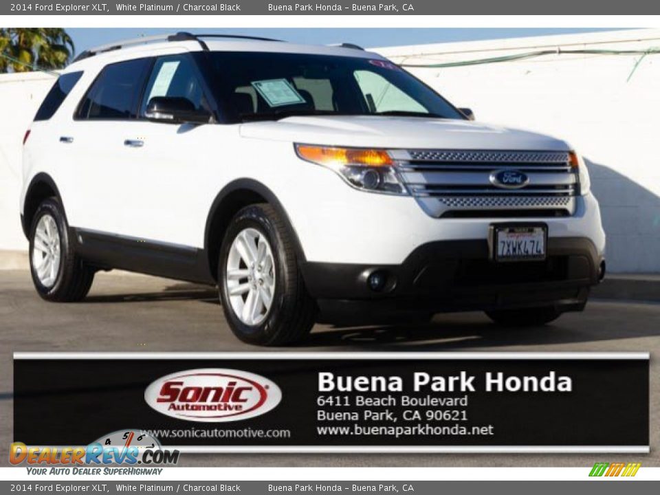 2014 Ford Explorer XLT White Platinum / Charcoal Black Photo #1