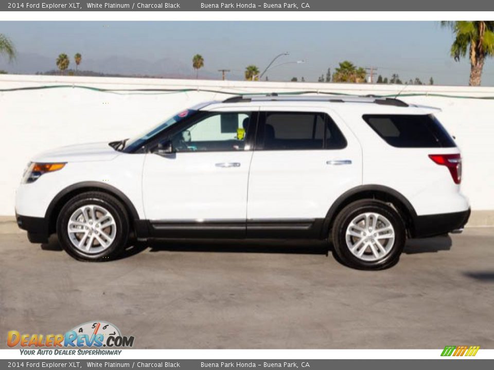 2014 Ford Explorer XLT White Platinum / Charcoal Black Photo #8