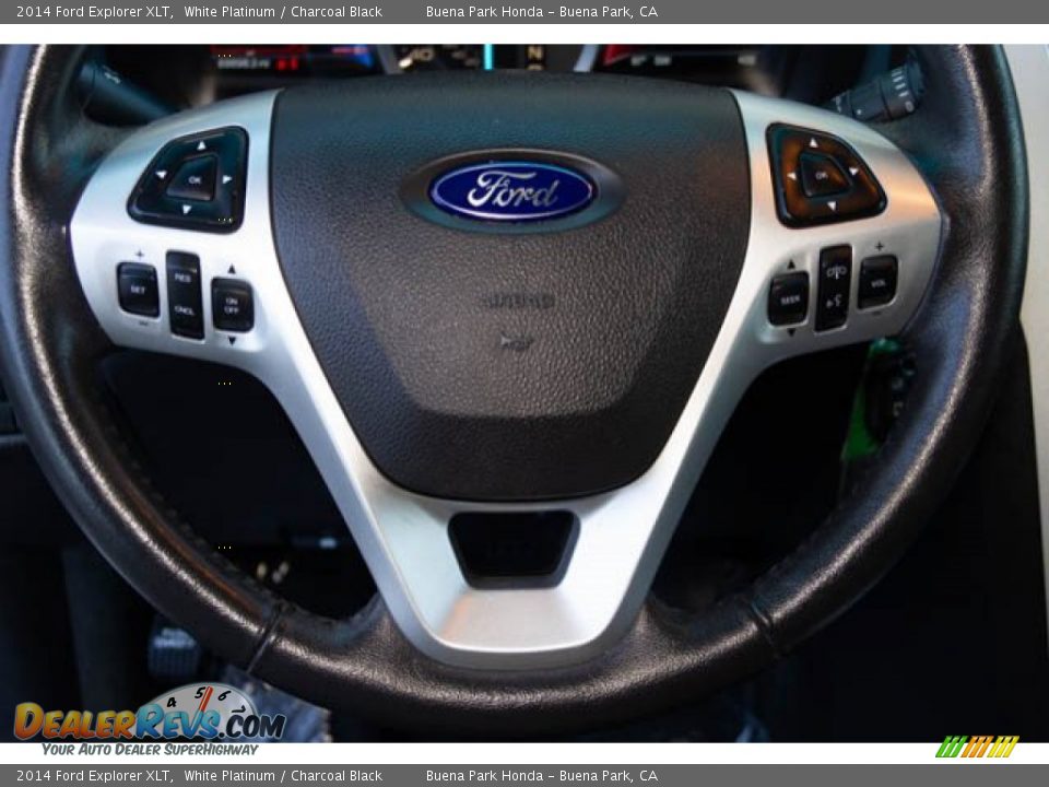 2014 Ford Explorer XLT White Platinum / Charcoal Black Photo #14