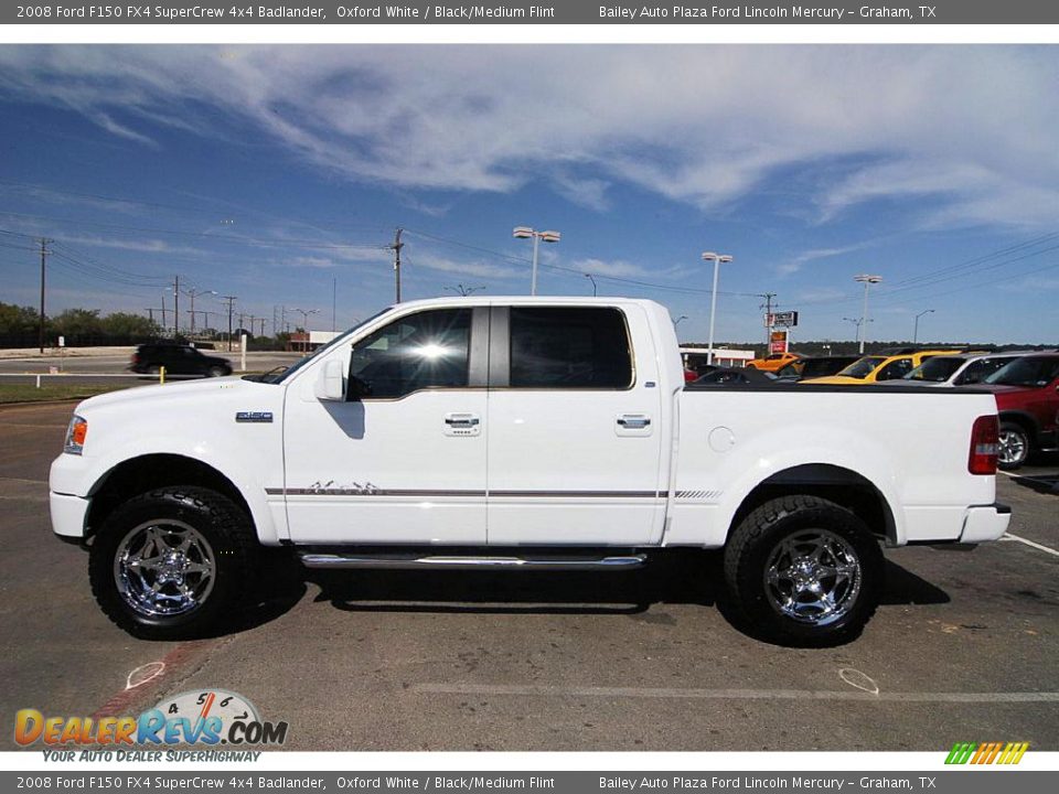 2008 Ford F150 FX4 SuperCrew 4x4 Badlander Oxford White / Black/Medium Flint Photo #2