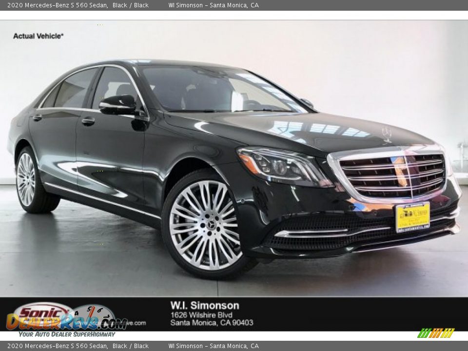 2020 Mercedes-Benz S 560 Sedan Black / Black Photo #1