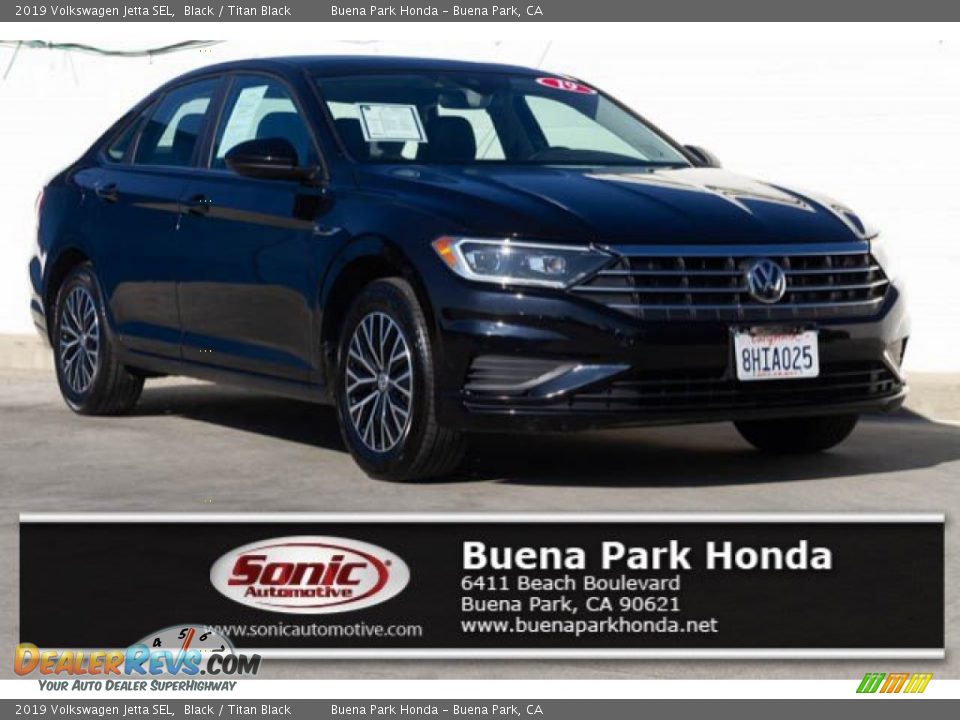 2019 Volkswagen Jetta SEL Black / Titan Black Photo #1