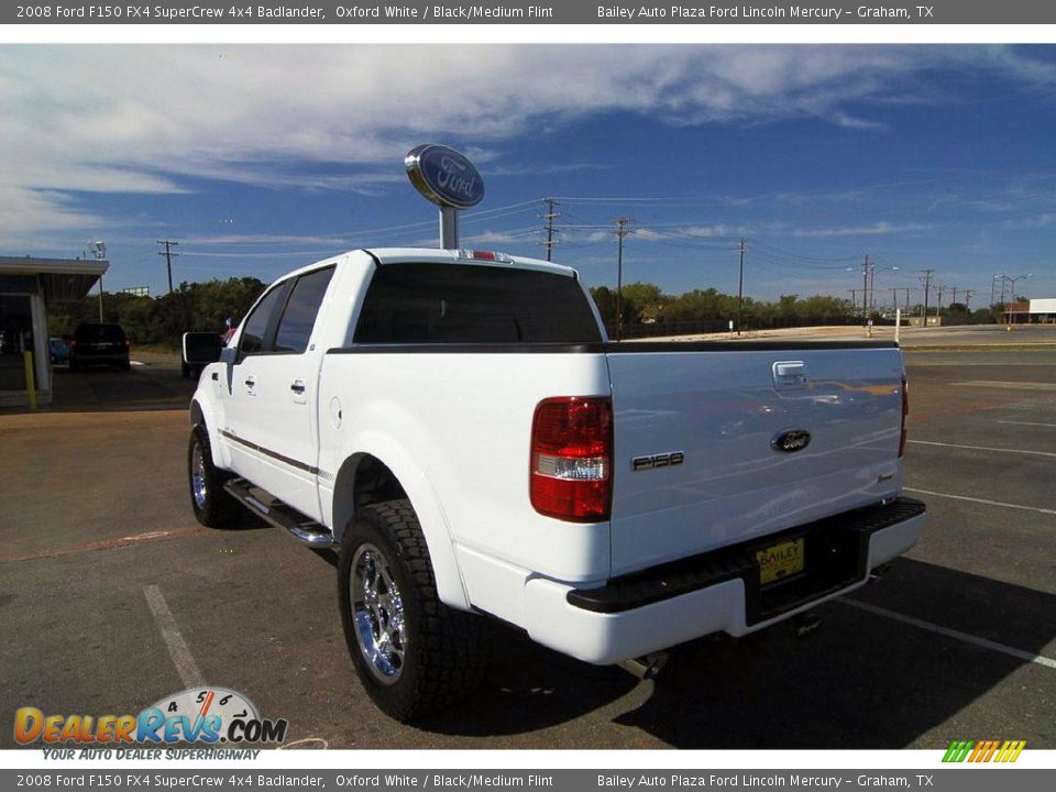 2008 Ford F150 FX4 SuperCrew 4x4 Badlander Oxford White / Black/Medium Flint Photo #3