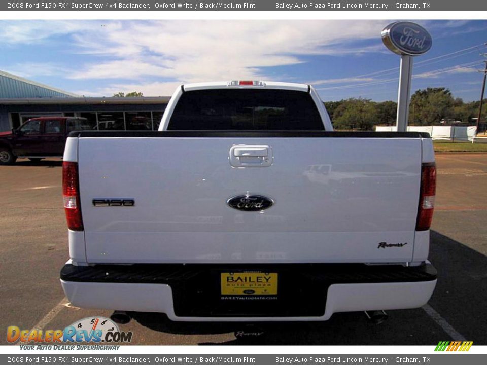2008 Ford F150 FX4 SuperCrew 4x4 Badlander Oxford White / Black/Medium Flint Photo #4