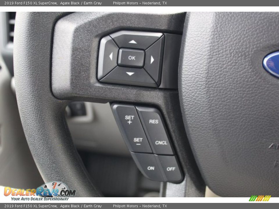 2019 Ford F150 XL SuperCrew Agate Black / Earth Gray Photo #10