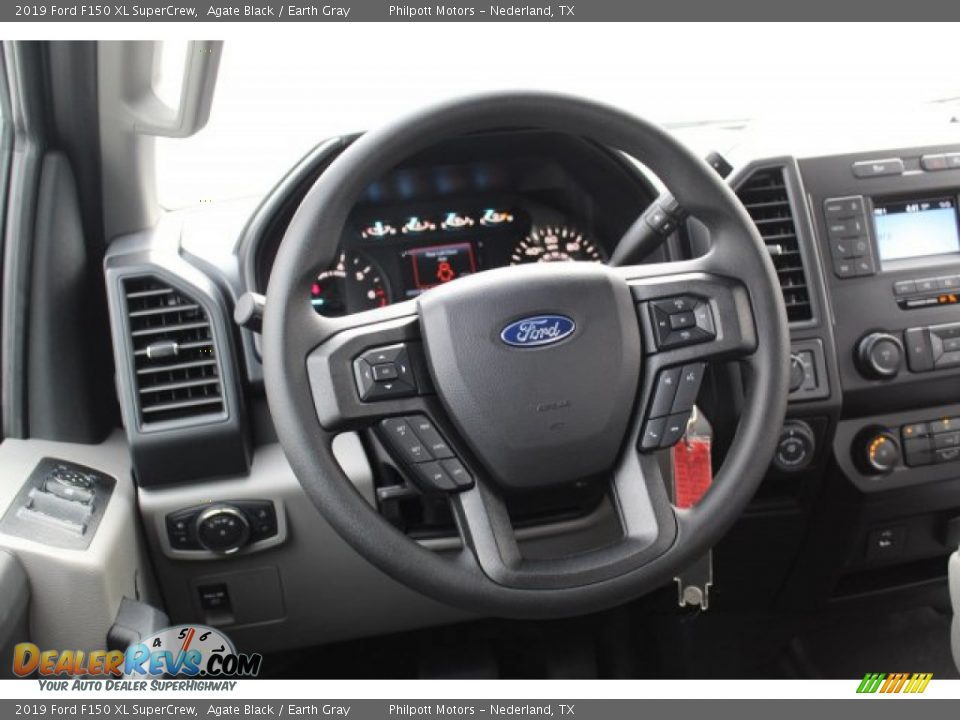 2019 Ford F150 XL SuperCrew Agate Black / Earth Gray Photo #15