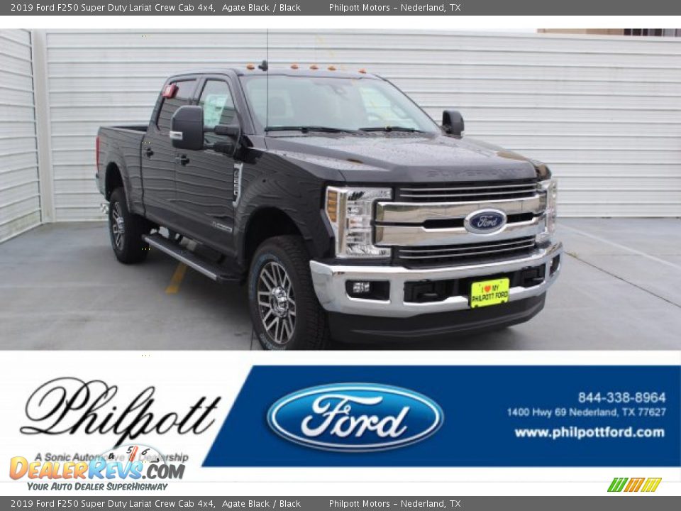 2019 Ford F250 Super Duty Lariat Crew Cab 4x4 Agate Black / Black Photo #1