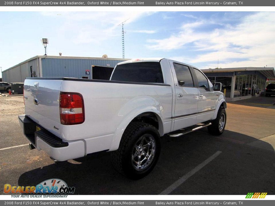 2008 Ford F150 FX4 SuperCrew 4x4 Badlander Oxford White / Black/Medium Flint Photo #5