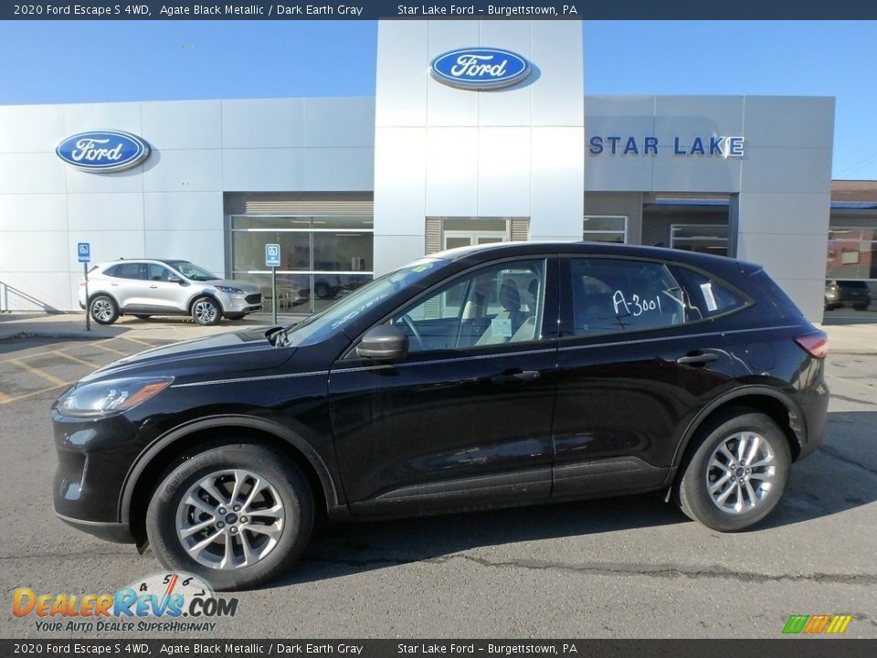 2020 Ford Escape S 4WD Agate Black Metallic / Dark Earth Gray Photo #1