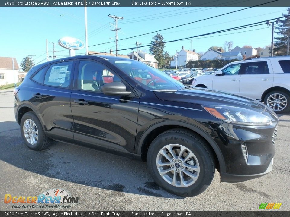 2020 Ford Escape S 4WD Agate Black Metallic / Dark Earth Gray Photo #3