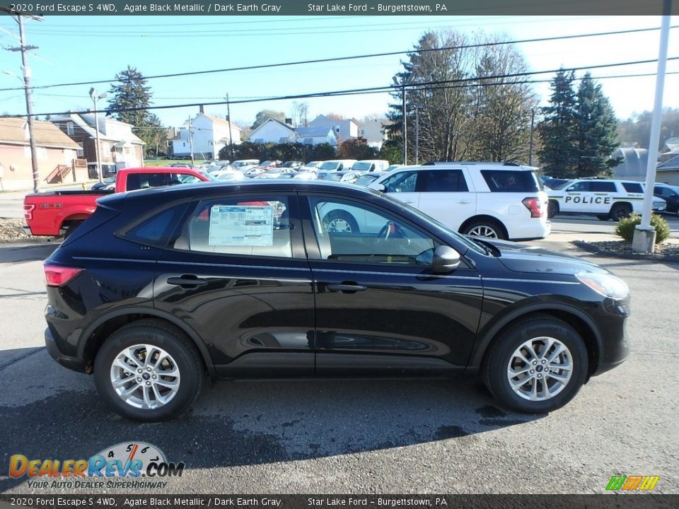 2020 Ford Escape S 4WD Agate Black Metallic / Dark Earth Gray Photo #4