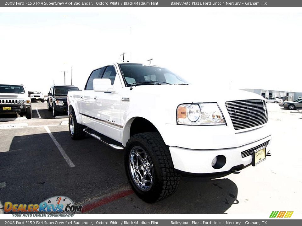 2008 Ford F150 FX4 SuperCrew 4x4 Badlander Oxford White / Black/Medium Flint Photo #7