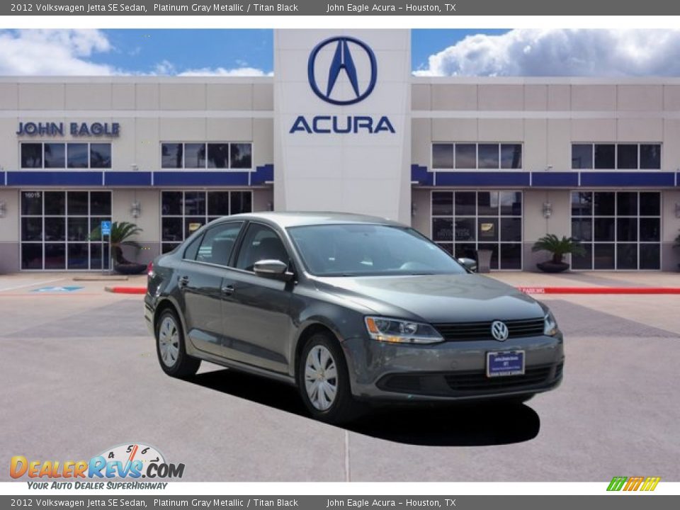 2012 Volkswagen Jetta SE Sedan Platinum Gray Metallic / Titan Black Photo #1