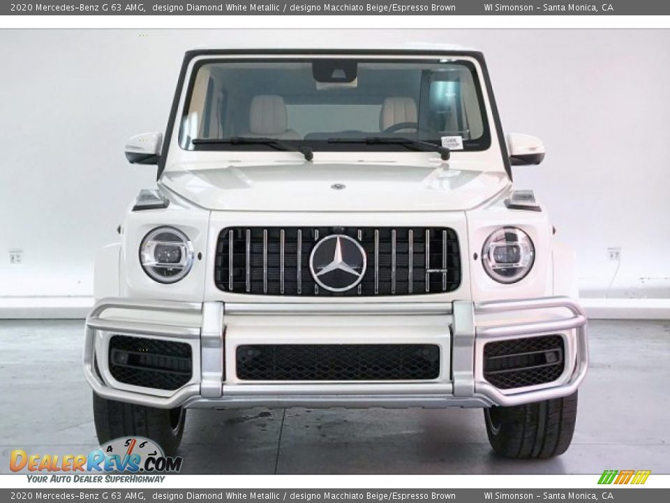 2020 Mercedes-Benz G 63 AMG designo Diamond White Metallic / designo Macchiato Beige/Espresso Brown Photo #2