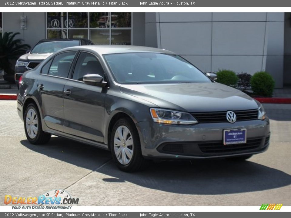 2012 Volkswagen Jetta SE Sedan Platinum Gray Metallic / Titan Black Photo #2