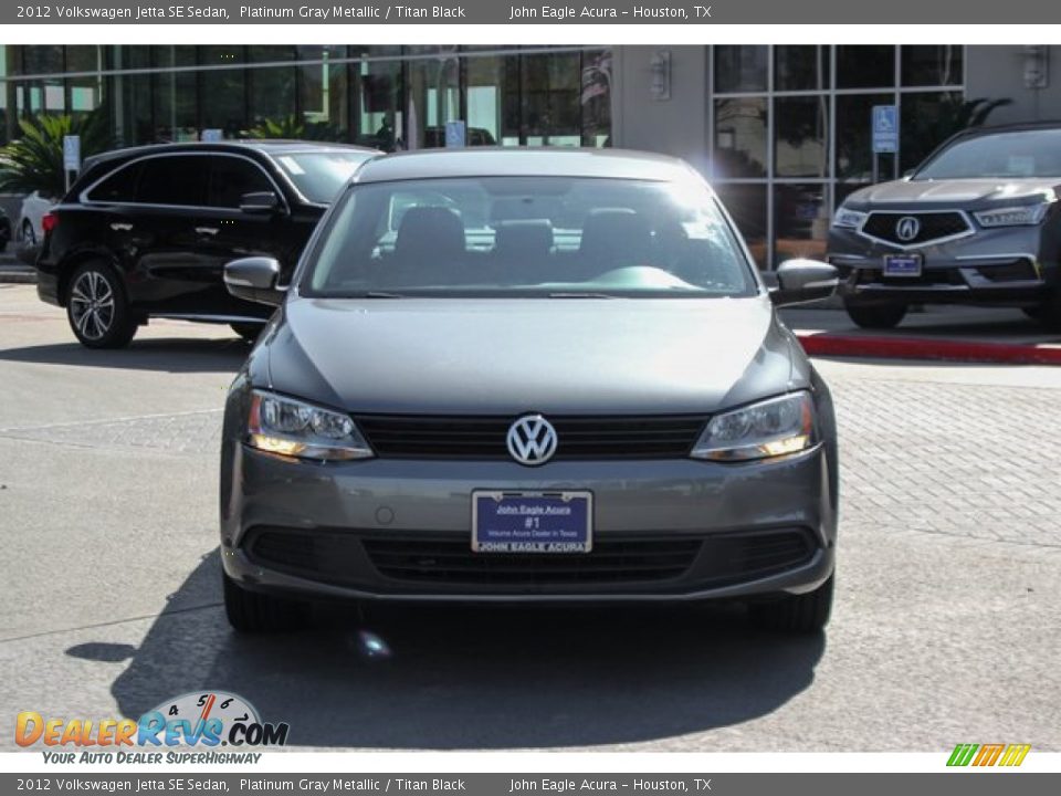 2012 Volkswagen Jetta SE Sedan Platinum Gray Metallic / Titan Black Photo #3