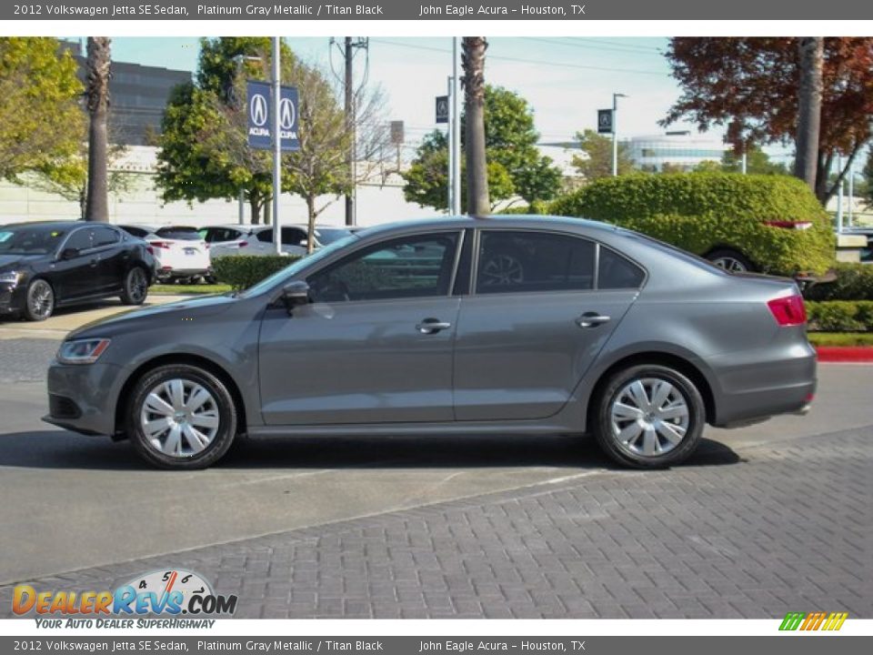 2012 Volkswagen Jetta SE Sedan Platinum Gray Metallic / Titan Black Photo #5