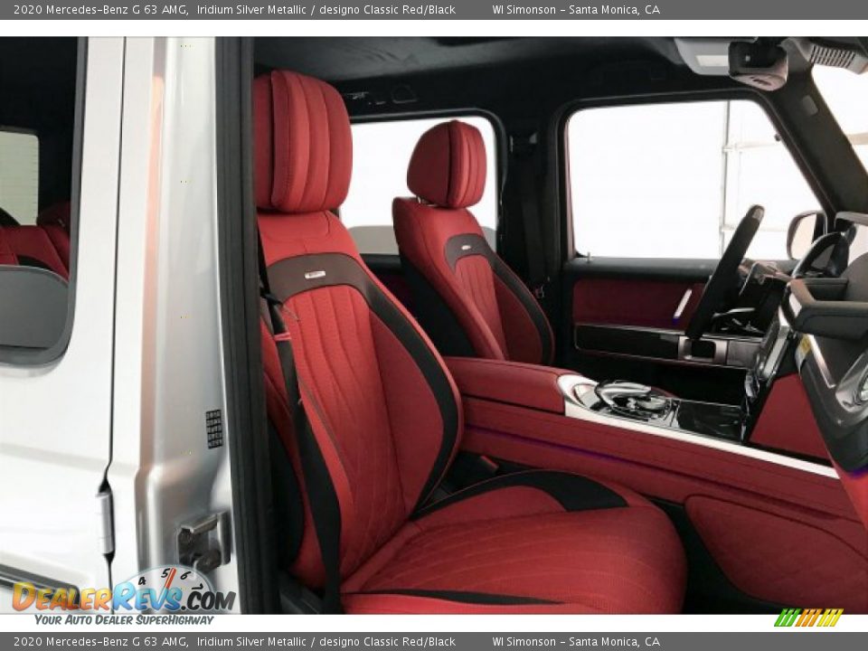 2020 Mercedes-Benz G 63 AMG Iridium Silver Metallic / designo Classic Red/Black Photo #6