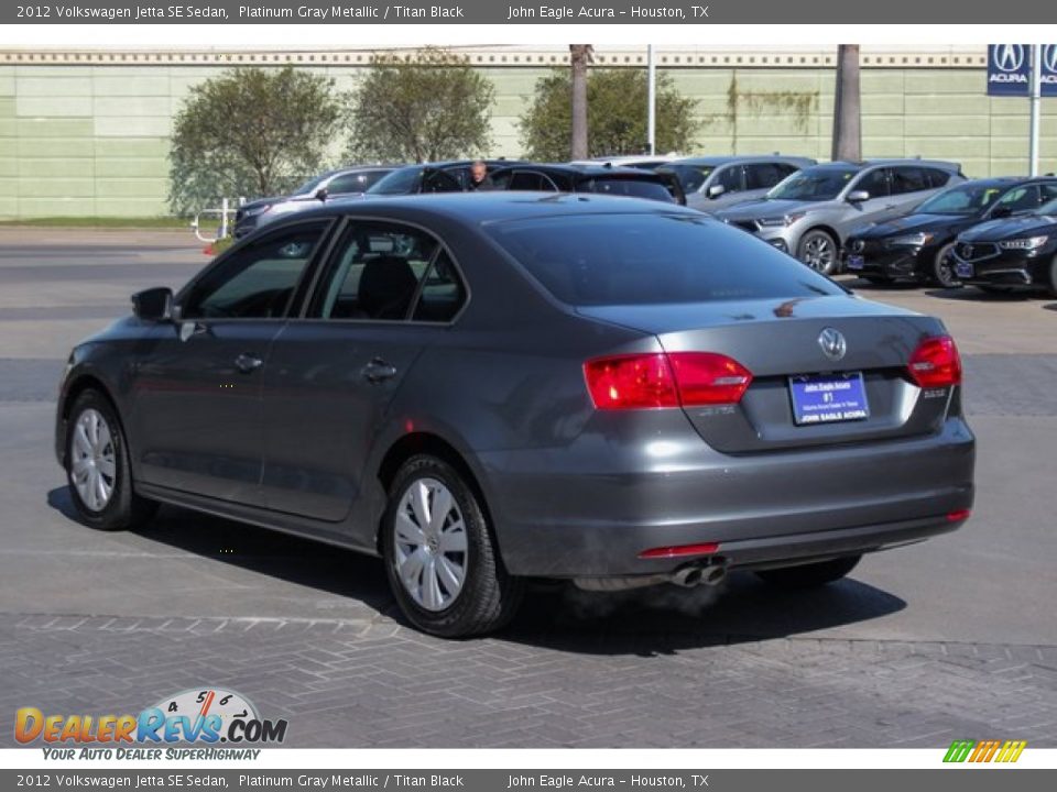 2012 Volkswagen Jetta SE Sedan Platinum Gray Metallic / Titan Black Photo #6